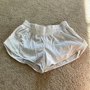 Lululemon white hotty hot shorts. Size 4
